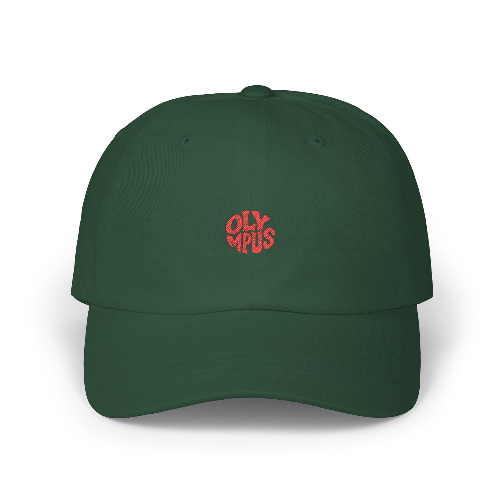 Green cap with red 'Olympus' logo on a white background
