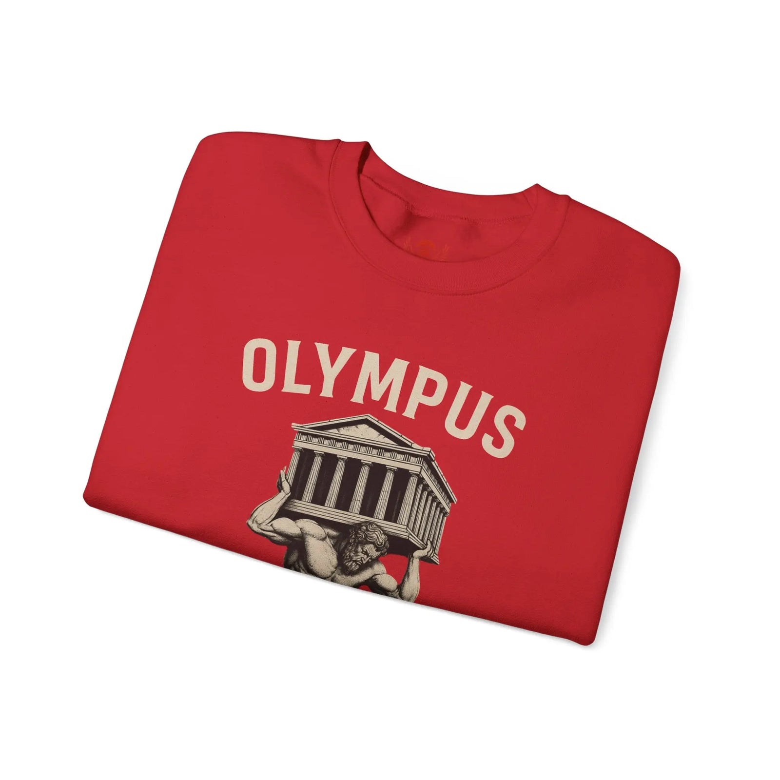 Olympus Atlas Heritage Sweatshirt — Vintage Myth Strength - unisex hoodie, Unisex Crewneck Sweatshirt, Baseball Caps, Unisex Oversized Tee, Gym Towel, Oversized T-Shirt, Weightlifting Grip Pads, Weighted Vest, Lumbar Belt -  Olympus