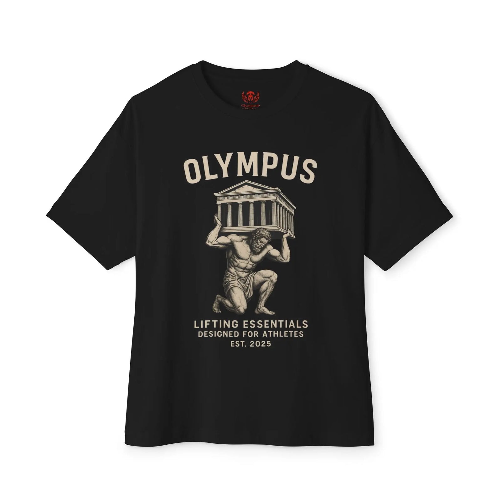 Olympus Atlas Vintage Tee — Greek Myth Legend Style - unisex hoodie, Unisex Crewneck Sweatshirt, Baseball Caps, Unisex Oversized Tee, Gym Towel, Oversized T-Shirt, Weightlifting Grip Pads, Weighted Vest, Lumbar Belt -  Olympus