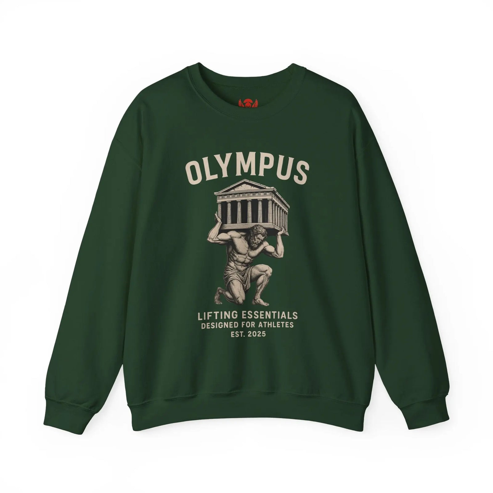 Olympus Atlas Heritage Sweatshirt — Vintage Myth Strength - unisex hoodie, Unisex Crewneck Sweatshirt, Baseball Caps, Unisex Oversized Tee, Gym Towel, Oversized T-Shirt, Weightlifting Grip Pads, Weighted Vest, Lumbar Belt -  Olympus