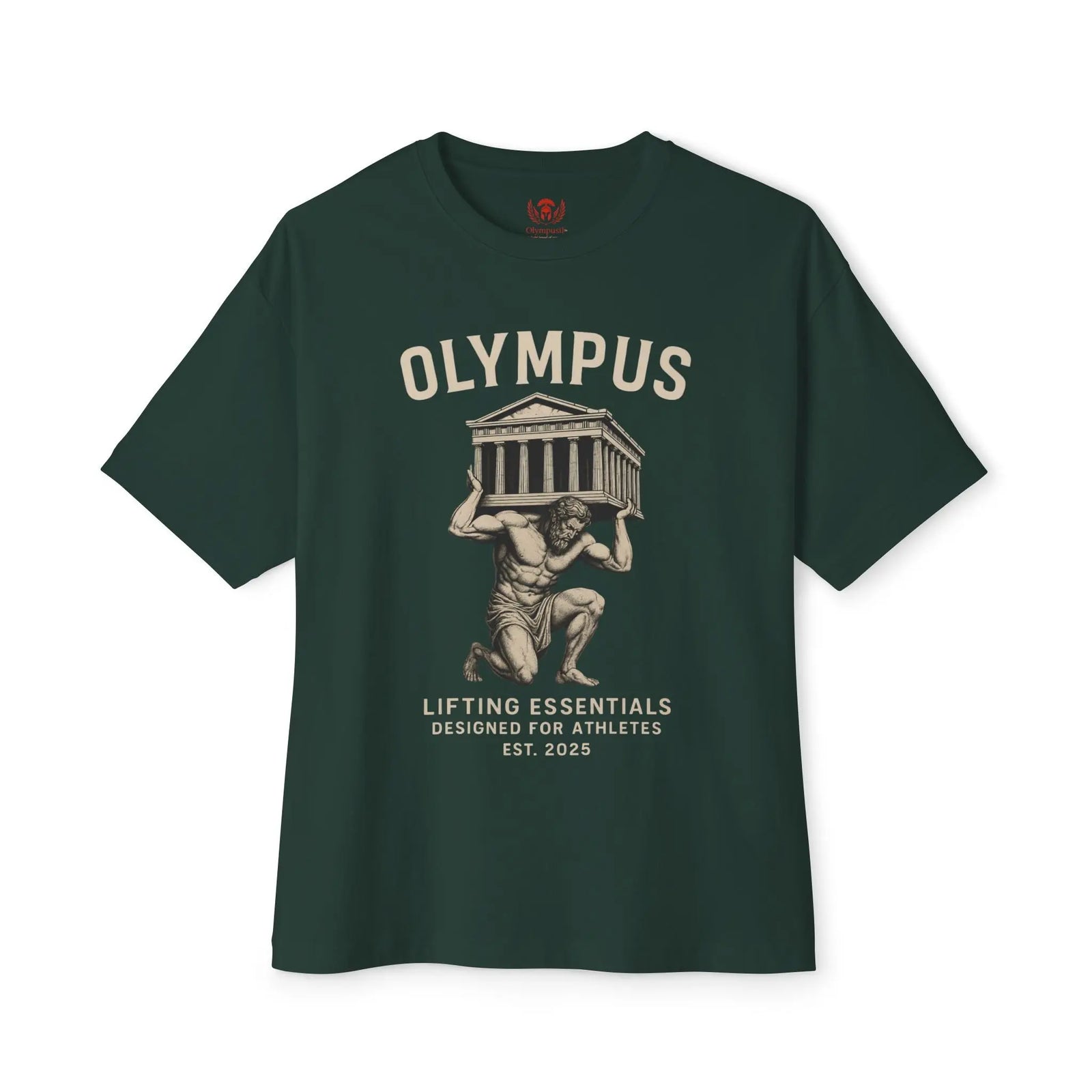 Olympus Atlas Vintage Tee — Greek Myth Legend Style - unisex hoodie, Unisex Crewneck Sweatshirt, Baseball Caps, Unisex Oversized Tee, Gym Towel, Oversized T-Shirt, Weightlifting Grip Pads, Weighted Vest, Lumbar Belt -  Olympus