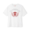 White t-shirt with red 'Olympus' logo on a white background