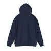 Navy blue hoodie on a white background