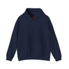 Navy blue hoodie on a white background