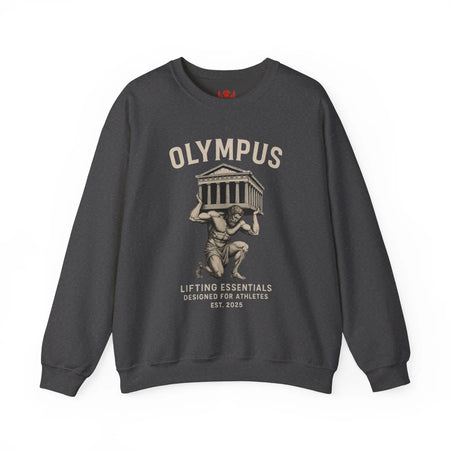 Olympus Atlas Heritage Sweatshirt — Vintage Myth Strength - unisex hoodie, Unisex Crewneck Sweatshirt, Baseball Caps, Unisex Oversized Tee, Gym Towel, Oversized T-Shirt, Weightlifting Grip Pads, Weighted Vest, Lumbar Belt -  Olympus