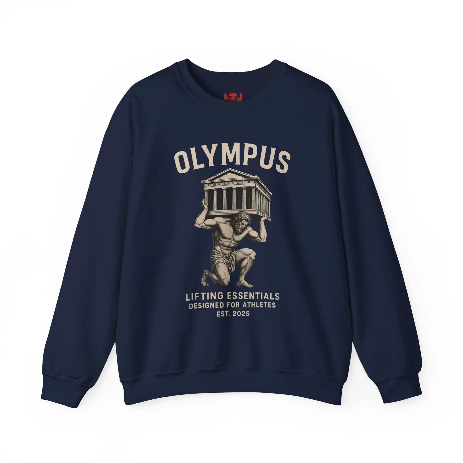 Olympus Atlas Heritage Sweatshirt — Vintage Myth Strength - unisex hoodie, Unisex Crewneck Sweatshirt, Baseball Caps, Unisex Oversized Tee, Gym Towel, Oversized T-Shirt, Weightlifting Grip Pads, Weighted Vest, Lumbar Belt -  Olympus