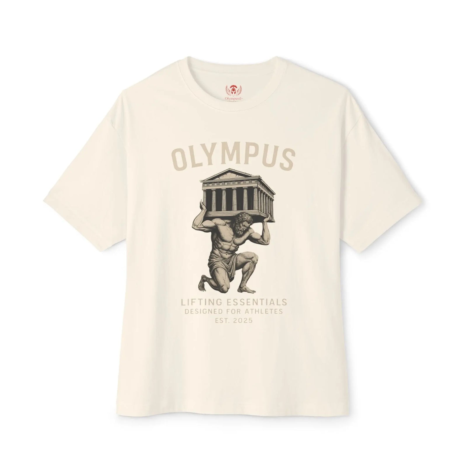 Olympus Atlas Vintage Tee — Greek Myth Legend Style - unisex hoodie, Unisex Crewneck Sweatshirt, Baseball Caps, Unisex Oversized Tee, Gym Towel, Oversized T-Shirt, Weightlifting Grip Pads, Weighted Vest, Lumbar Belt -  Olympus