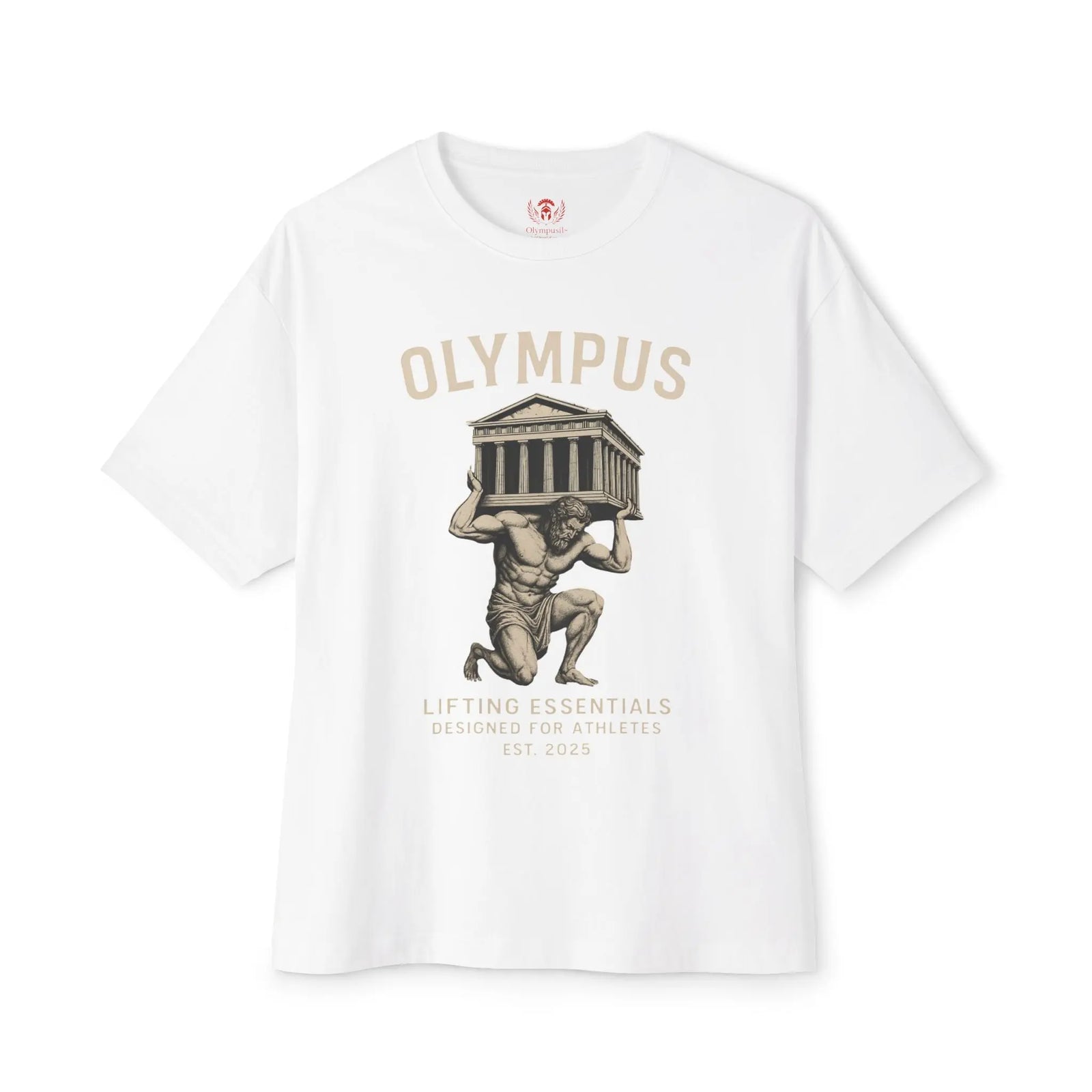 Olympus Atlas Vintage Tee — Greek Myth Legend Style - unisex hoodie, Unisex Crewneck Sweatshirt, Baseball Caps, Unisex Oversized Tee, Gym Towel, Oversized T-Shirt, Weightlifting Grip Pads, Weighted Vest, Lumbar Belt -  Olympus