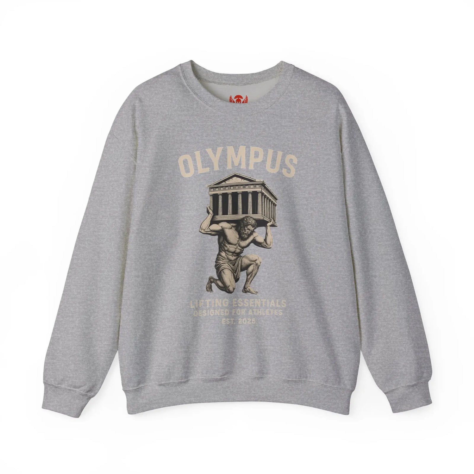 Olympus Atlas Heritage Sweatshirt — Vintage Myth Strength - unisex hoodie, Unisex Crewneck Sweatshirt, Baseball Caps, Unisex Oversized Tee, Gym Towel, Oversized T-Shirt, Weightlifting Grip Pads, Weighted Vest, Lumbar Belt -  Olympus