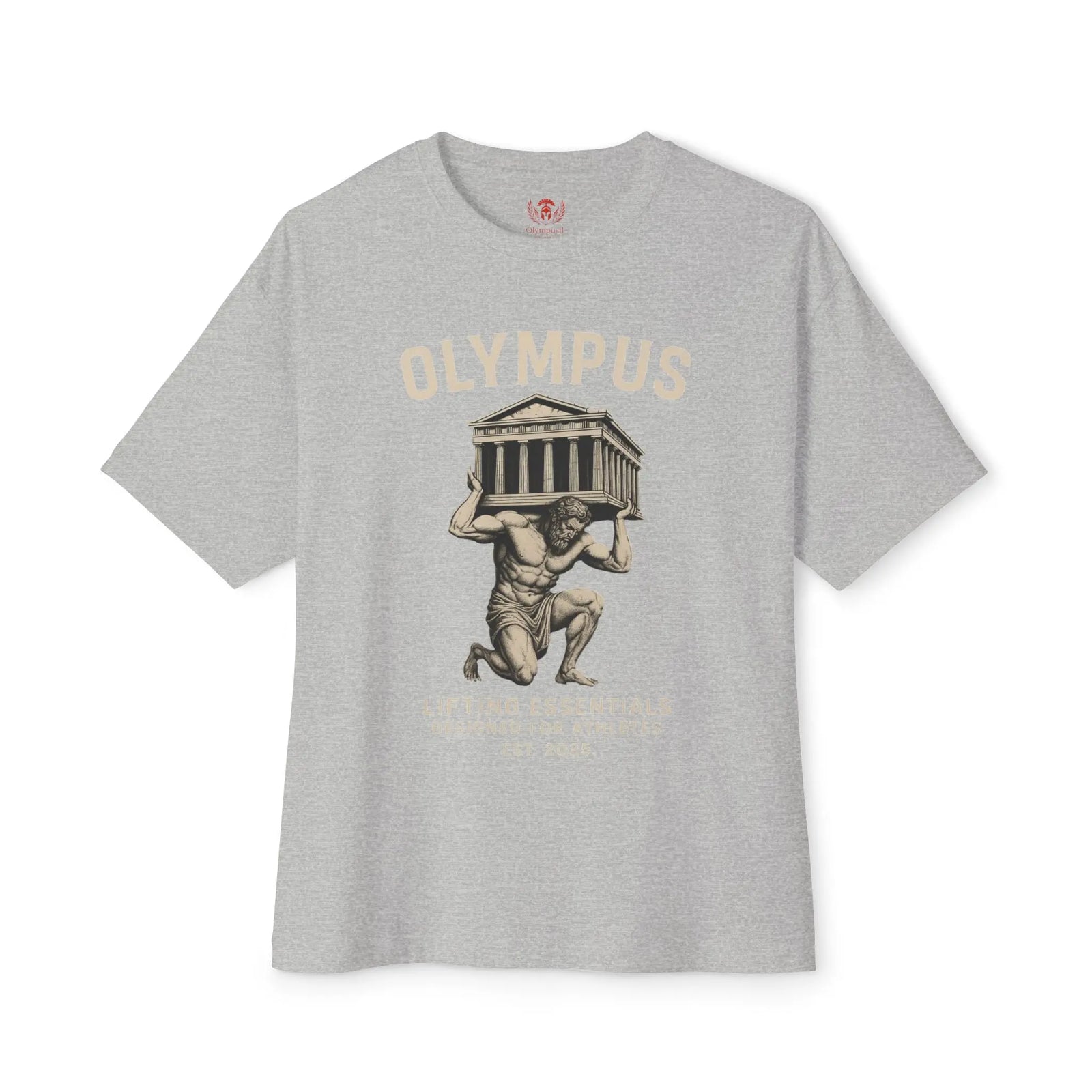 Olympus Atlas Vintage Tee — Greek Myth Legend Style - unisex hoodie, Unisex Crewneck Sweatshirt, Baseball Caps, Unisex Oversized Tee, Gym Towel, Oversized T-Shirt, Weightlifting Grip Pads, Weighted Vest, Lumbar Belt -  Olympus