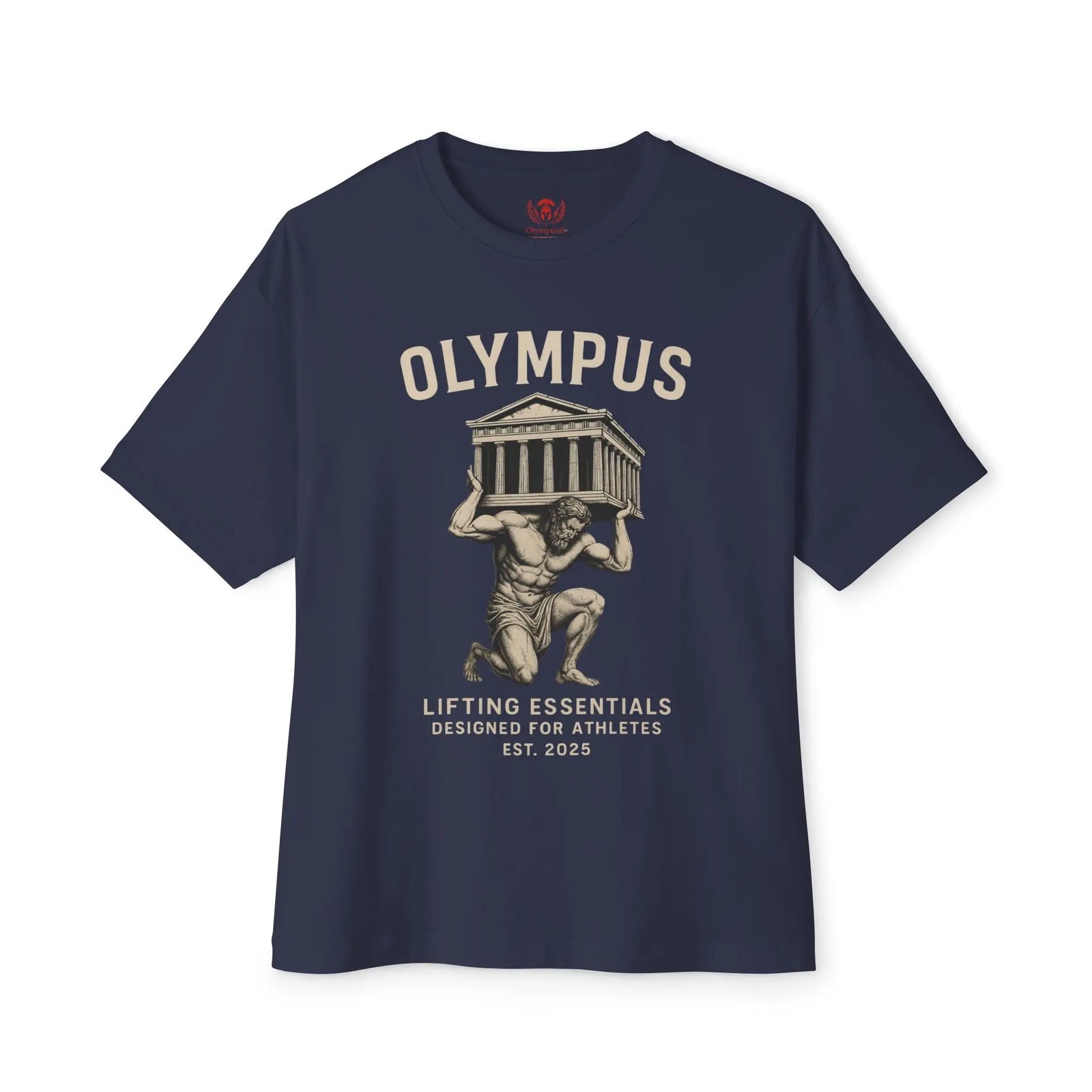 Olympus Atlas Vintage Tee — Greek Myth Legend Style - unisex hoodie, Unisex Crewneck Sweatshirt, Baseball Caps, Unisex Oversized Tee, Gym Towel, Oversized T-Shirt, Weightlifting Grip Pads, Weighted Vest, Lumbar Belt -  Olympus