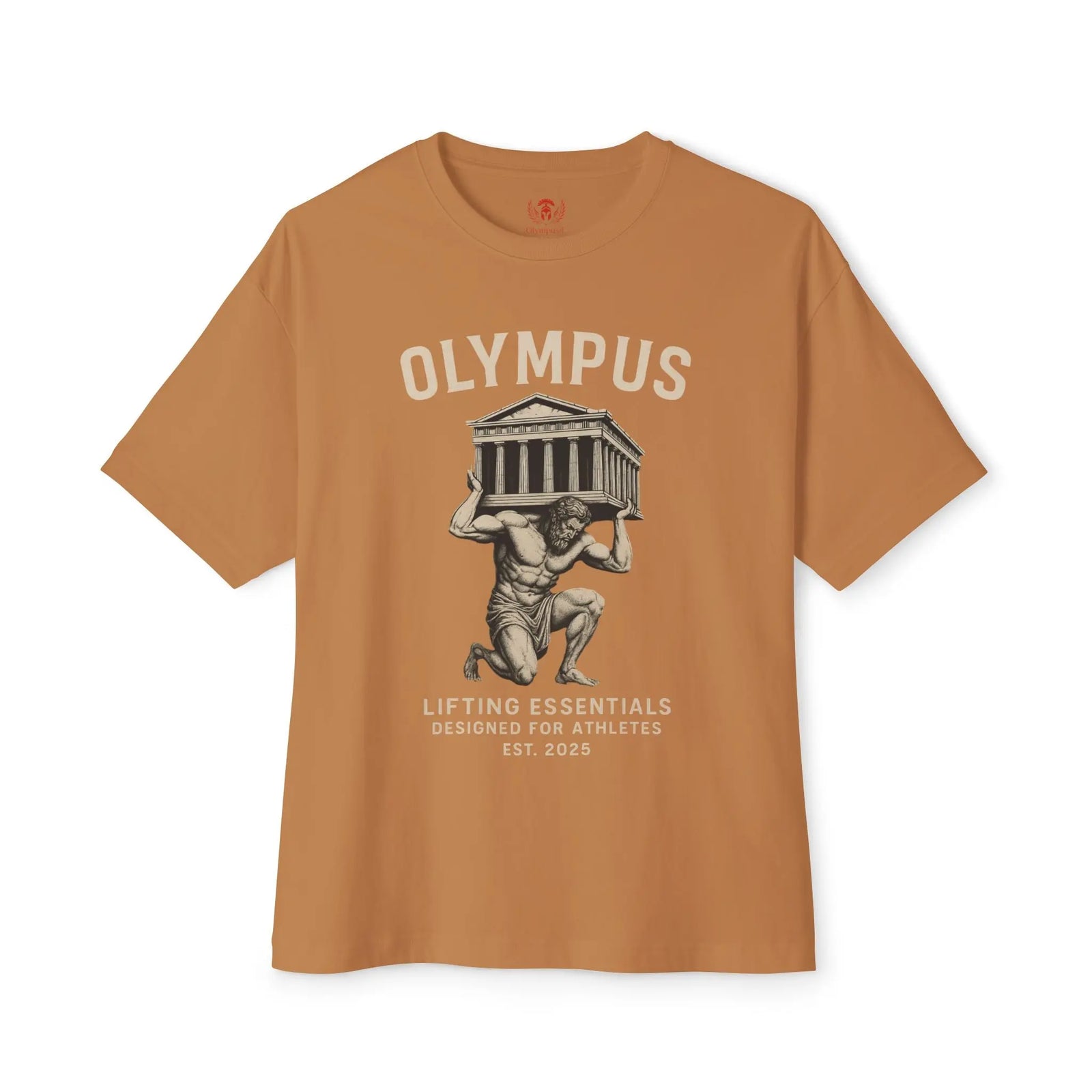 Olympus Atlas Vintage Tee — Greek Myth Legend Style - unisex hoodie, Unisex Crewneck Sweatshirt, Baseball Caps, Unisex Oversized Tee, Gym Towel, Oversized T-Shirt, Weightlifting Grip Pads, Weighted Vest, Lumbar Belt -  Olympus