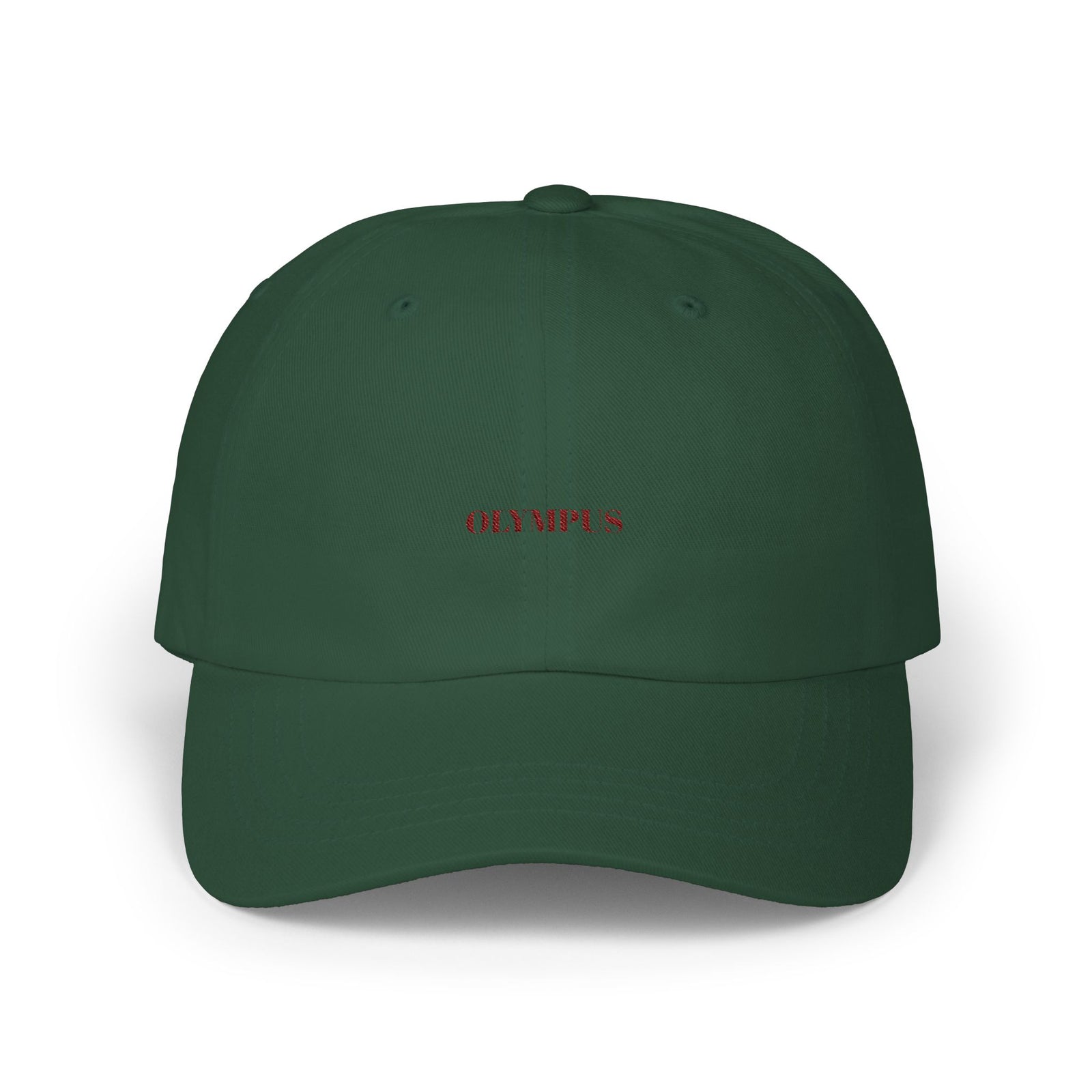 Green cap with 'Olympea' logo on a white background